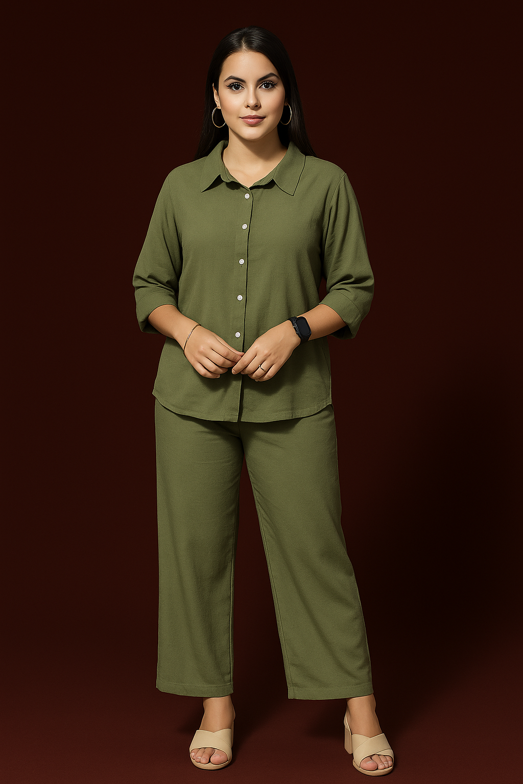 Olive Breeze Co-Ord Set