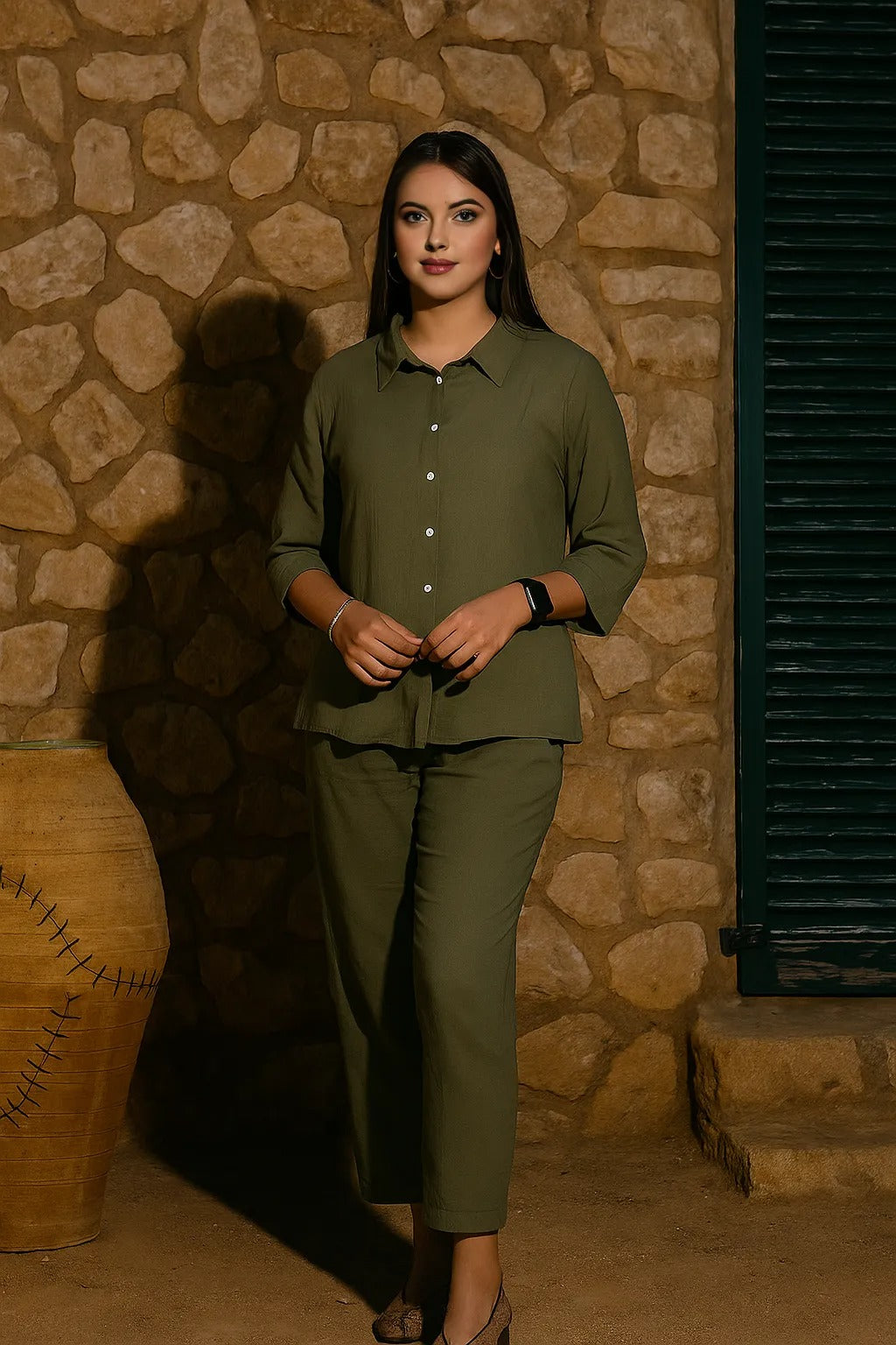 Olive Breeze Co-Ord Set