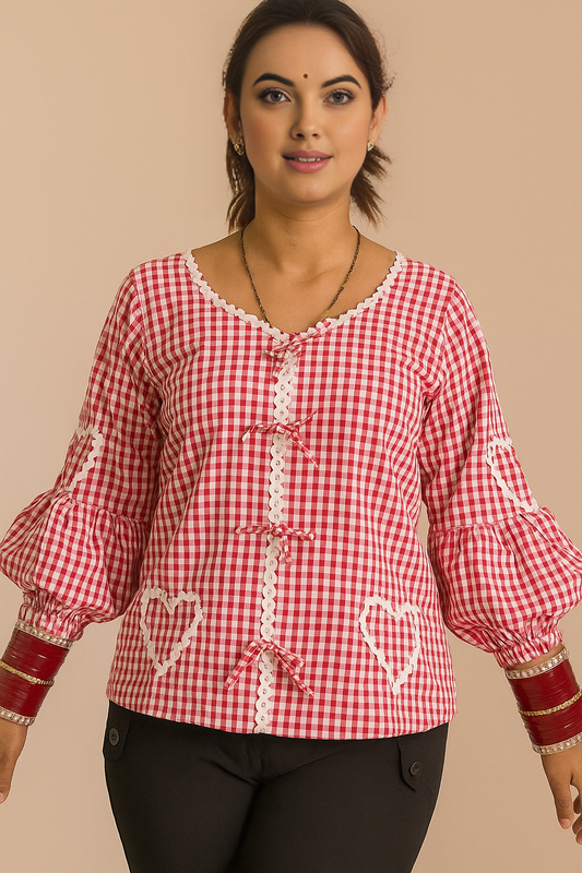 Frill & Flow Gingham Top